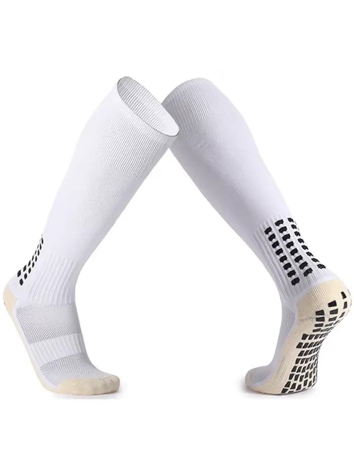 Chaussettes antidérapantes de genou de football, chaussettes antidérapantes de sport de football/bas