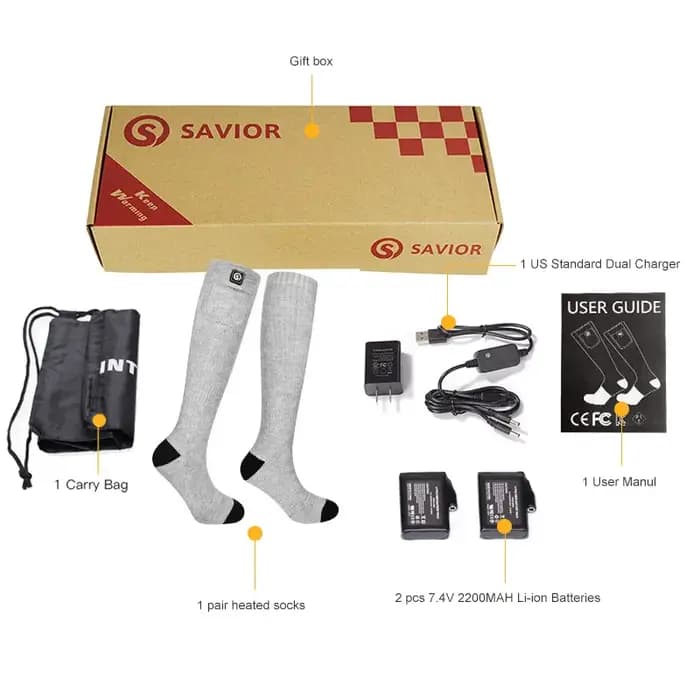 Snow Deer hiver chaussette chauffante bas thermiques femme hommes Ski Camping chaussettes chaudes sport batterie Rechargeable chauffe-pieds