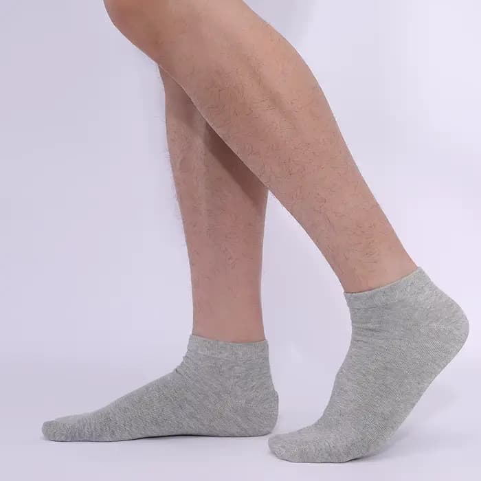 5 paires de chaussettes courtes unisexe en coton blanc et noir