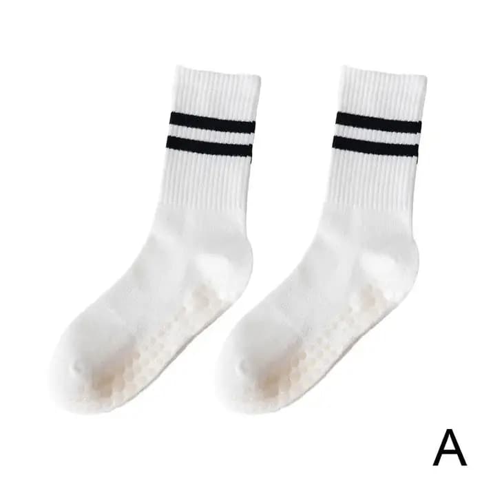 Chaussettes de sport en coton à tube moyen, 8 couleurs, en silicone non ald, pour le fitness d'intérieur, la gymnastique, la danse, le pilates, le yoga, l'astronomie professionnelle