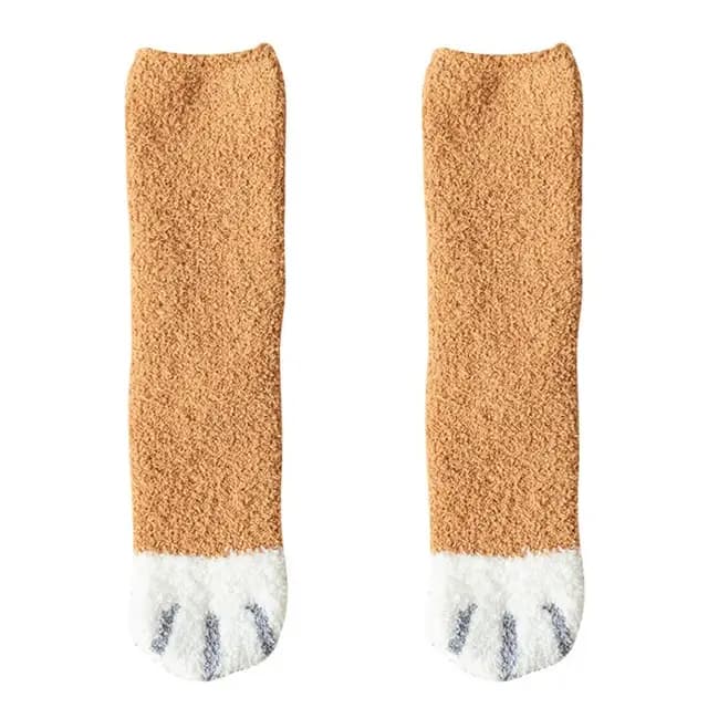 1 paire de chaussettes en coton doux pour femmes – Design de dessin animé d'animaux amusants