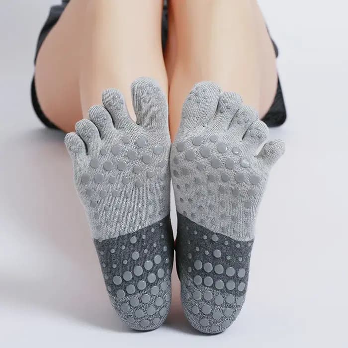 Chaussettes de sport coordonnantes en coton pour femme, respirantes, croisées dans le dos, pour yoga, gymnastique, fitness, pilates, danse, rinçage, fendues, nouvelle collection