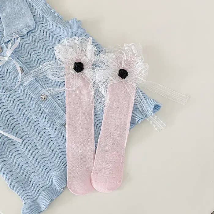 Chaussettes en coton pour filles de 3 à 12 ans