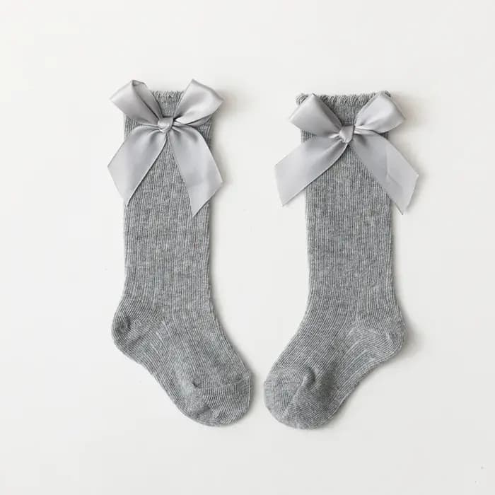 Chaussettes hautes en coton avec gros nœud pour bébé fille et garçon, bas pour enfants, vêtements pour tout-petits, accessoires pour enfants, nouveau, printemps, automne