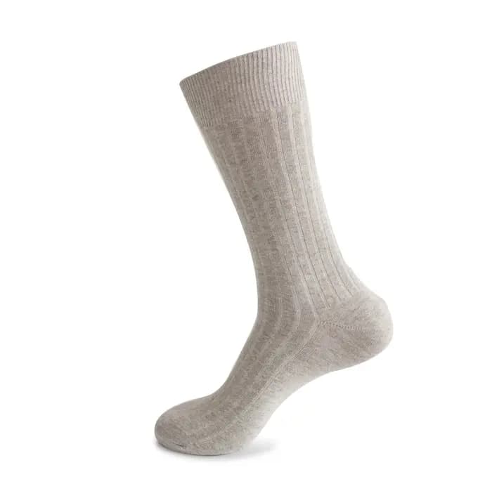 1 paire de chaussettes thermiques d'hiver en coton peigné chaud