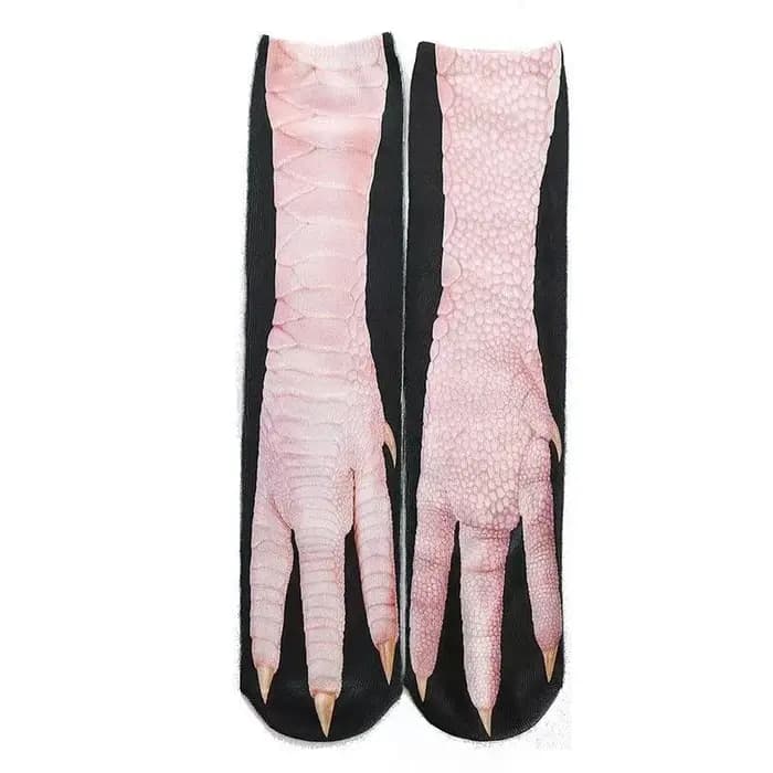Chaussettes animaux drôles imprimées en 3D patte chat chien Design nouveauté