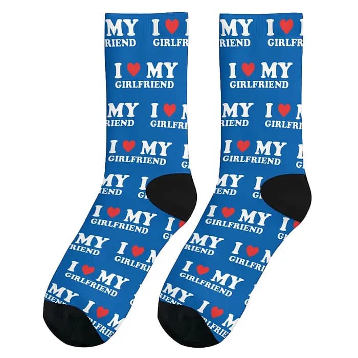 I love my girlfriend-Chaussettes de mode pour hommes