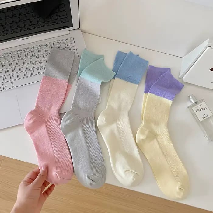 Chaussettes respirantes double illac pour femmes