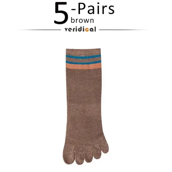 5 paires de chaussettes à cinq doigts pour hommes