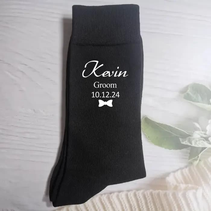 Chaussettes de mariage personnalisées, meilleur homme, marié et page, chaussettes amusantes pour garçon, cadeau personnalisé pour articles de mariage, fournitures de fêtes, décoration de proposition
