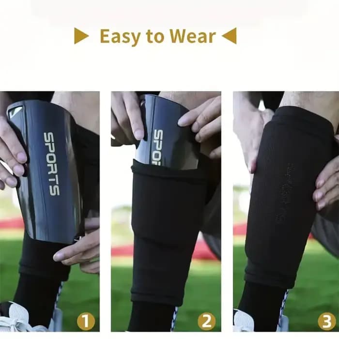Ensemble de 5 pièces de chaussettes de football pour sports de plein air + protège-tibia +