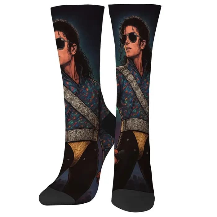 MJ Style Pop Music Idol chaussettes rétro mode hommes