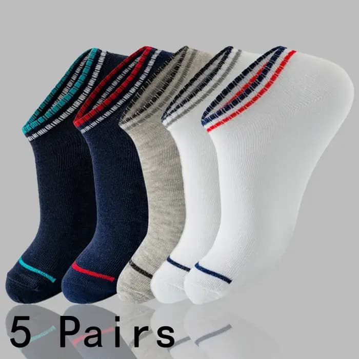 5 paires de chaussettes de sport pour hommes pour toutes les saisons, confortables, absorbant la transpiration, respirantes, décontractées, pour le travail et le sport
