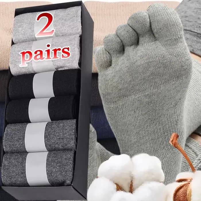 Chaussettes élastiques en coton à cinq orteils