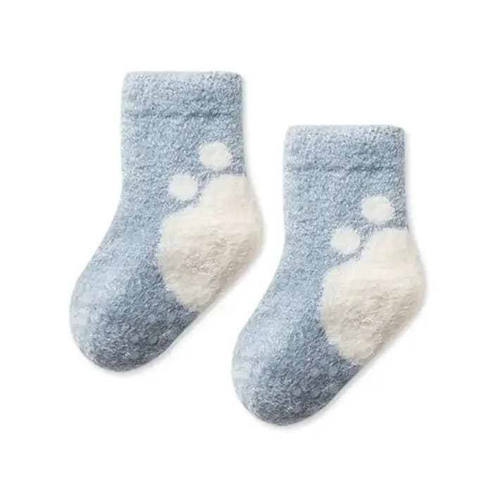 Chaussettes chaudes et épaisses pour bébés filles et garçons, chaussettes de sol solides antidérapantes en velours et fourrure pour nouveau-né, accessoires de vêtements mignons pour nourrissons