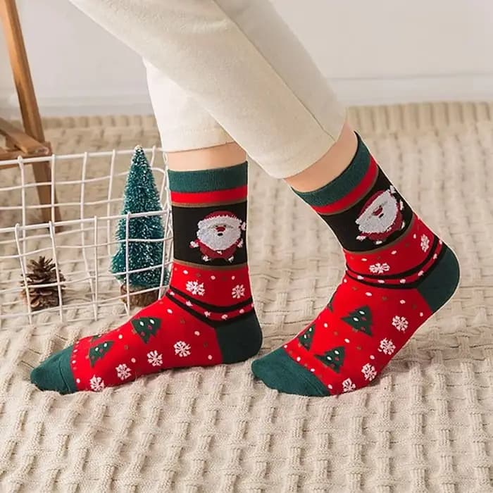 Chaussettes de noël en coton épais