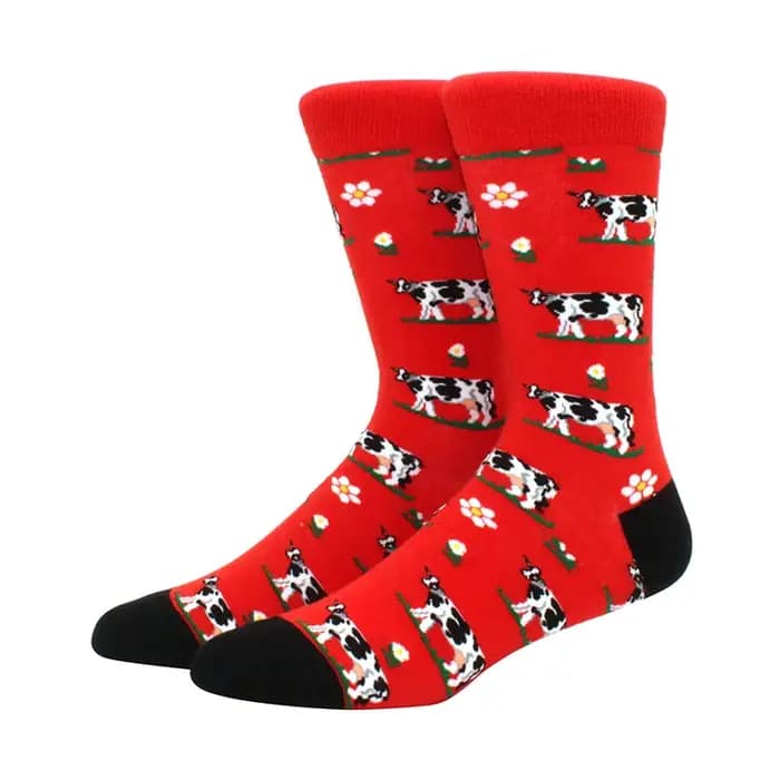 Chaussettes colorées en coton pour hommes