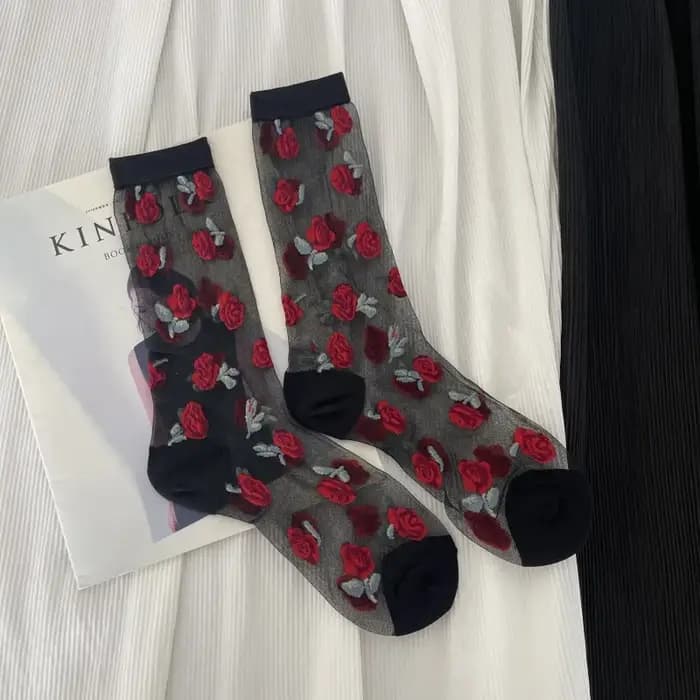 Chaussettes d'été transparentes Ultra-fines à bout fendu pour femme