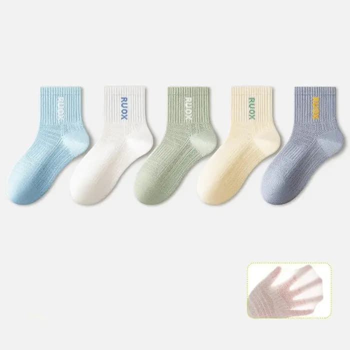 5 paires/ensemble de chaussettes d'été pour enfants