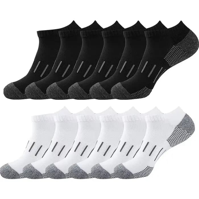 Chaussettes de Sport respirantes pour hommes, 1 à 20 paires, tampon de course en plein air épais, chaussettes de basket-ball, d'entraînement en coton, Tube court