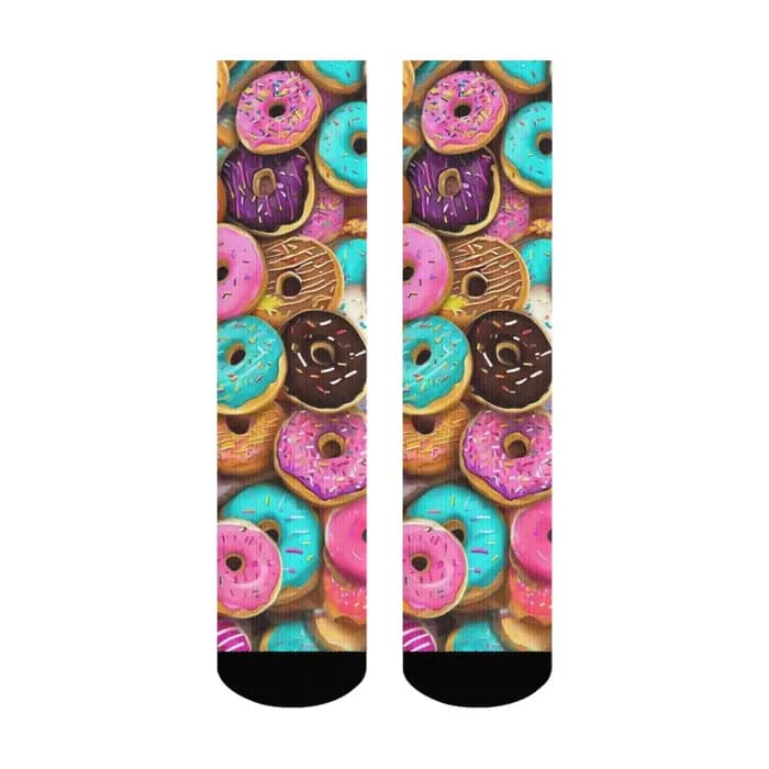 Chaussettes amusantes pour hommes en forme de donut