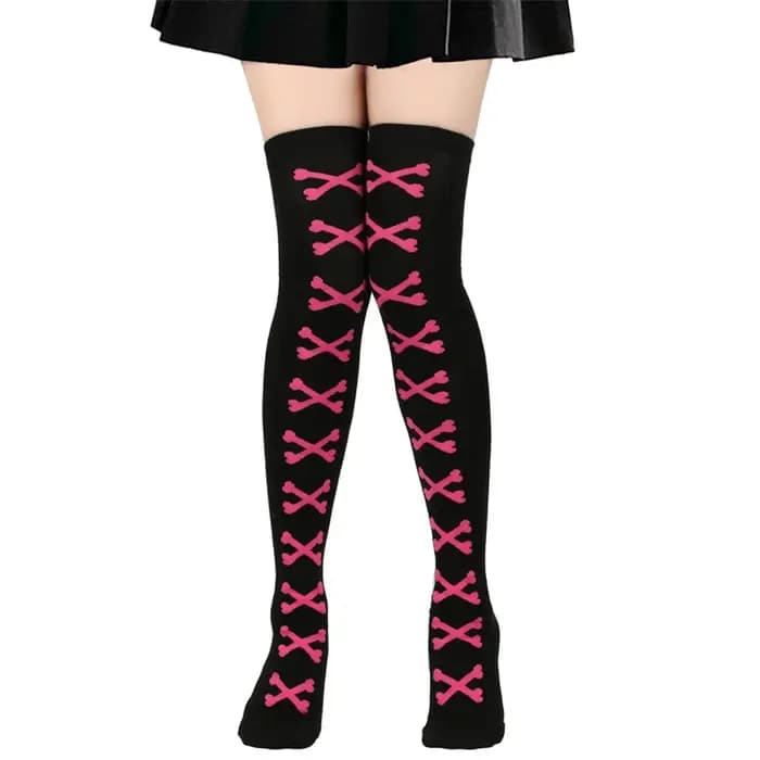 Chaussettes hautes pour femmes, chaussettes de bottes en tricot torsadé au-dessus du genou, os croisés, longues et chaudes, chauffe-jambes à la mode, hiver