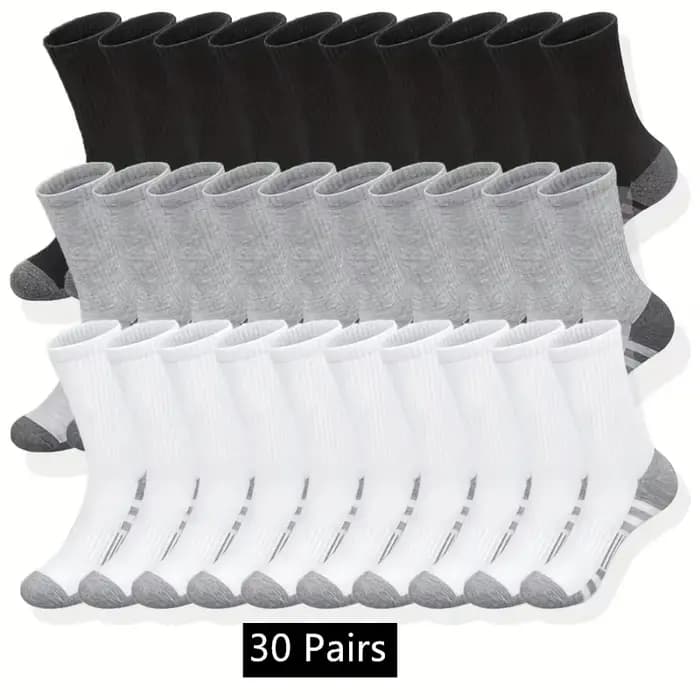 10/20/30 paires de chaussettes classiques pour hommes