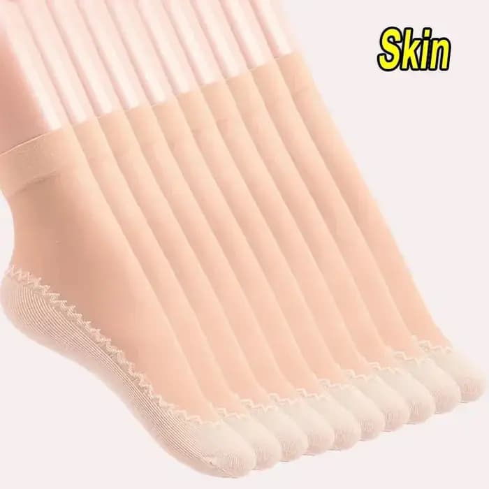 1/10 paires soie velours cheville courte Sox élastique dentelle chaussettes femmes Transparent ultra-mince femme maille antidérapant bas épissure chaussette