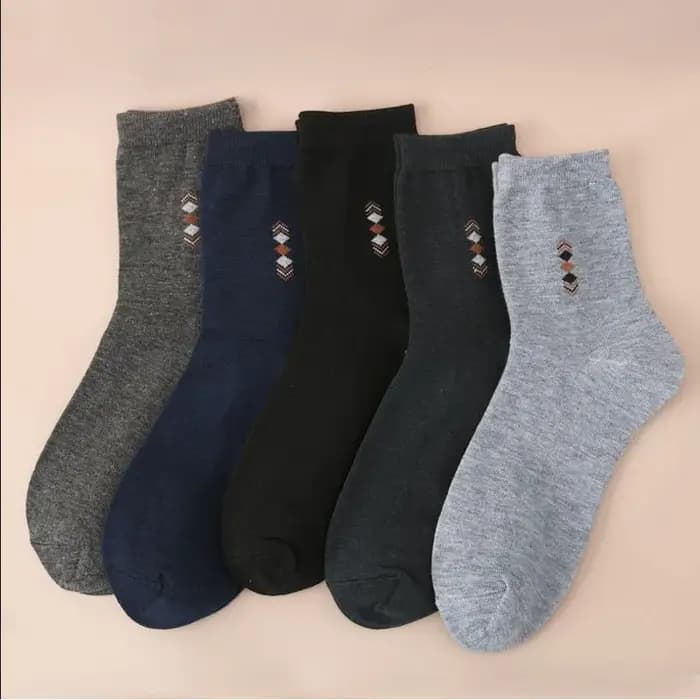 5 paires/lot hommes mode chaussettes épaissies quatre saisons loisirs respirant déodorant mi Tube coton