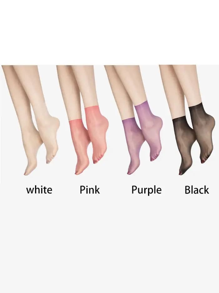 Belamimi – bas sexy transparents, en soie brillante, fins, élastiques, en nylon, pour femmes, couleur bonbon
