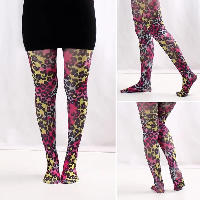Nouveau Graffiti imprimé collants pour femmes coeurs grille florale rétro