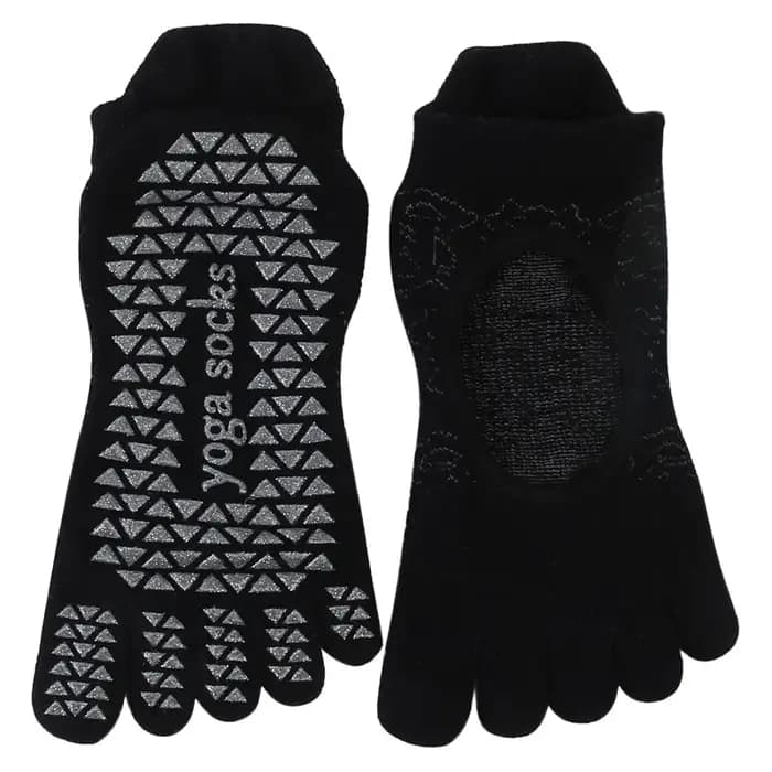 Chaussettes de yoga coordonnantes à cinq doigts pour femmes