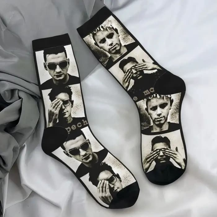 Chaussettes Gothiques Respirantes et Antidérapantes pour Homme, Bas de Cyclisme Personnalisés, Mode Cool, Automne
