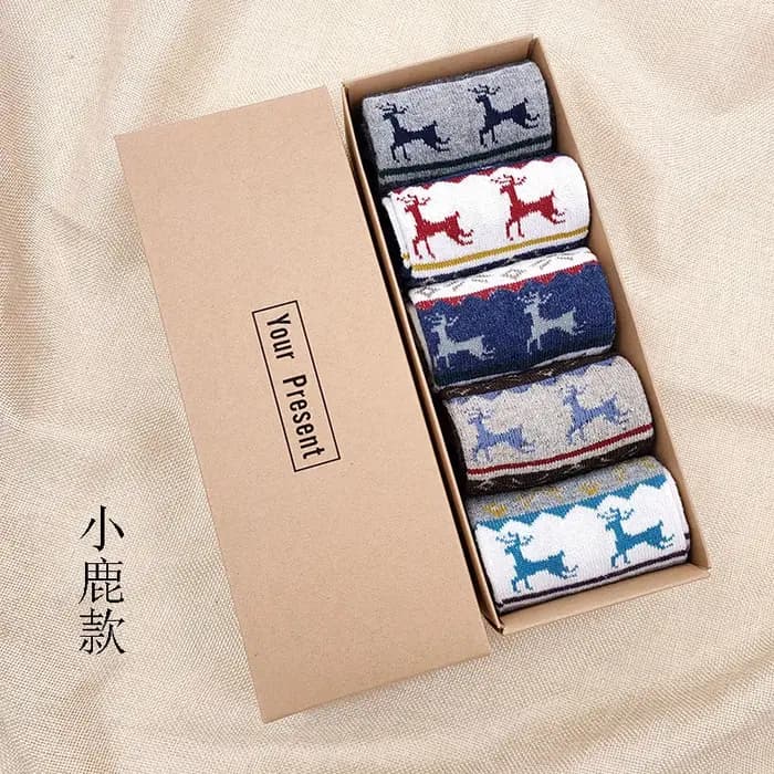 Lot de 5 paires de chaussettes décontractées en coton pour hommes
