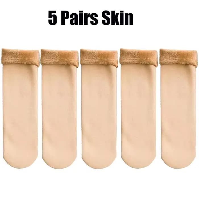 Chaussettes de neige d'hiver pour femmes et hommes, Tube moyen épais en velours, couleur unie, chaussettes de sommeil thermiques en cachemire