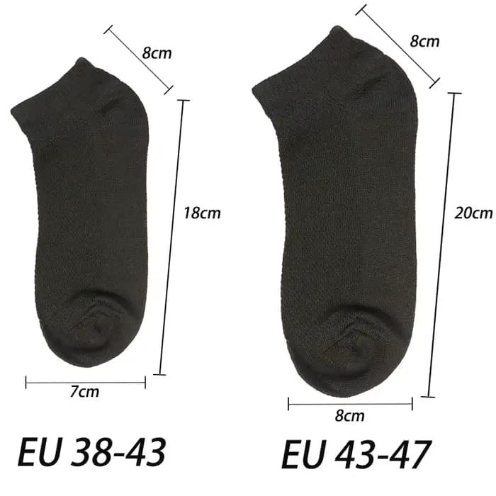 10 paires/lot chaussettes respirantes pour hommes cheville courte élastique couleur unie maille coton affaires unisexe chaussette grande taille EU38-46