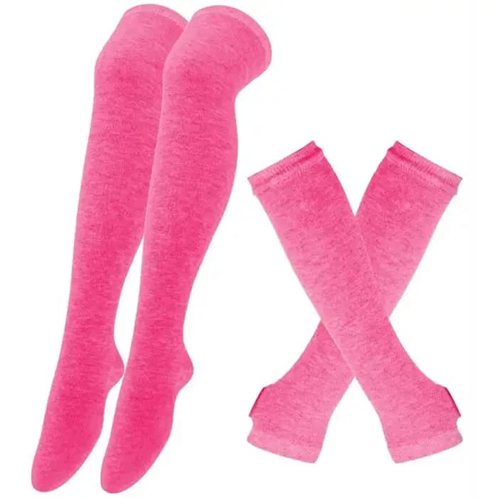 Chaussettes longues à rayures gothiques punk pour femmes