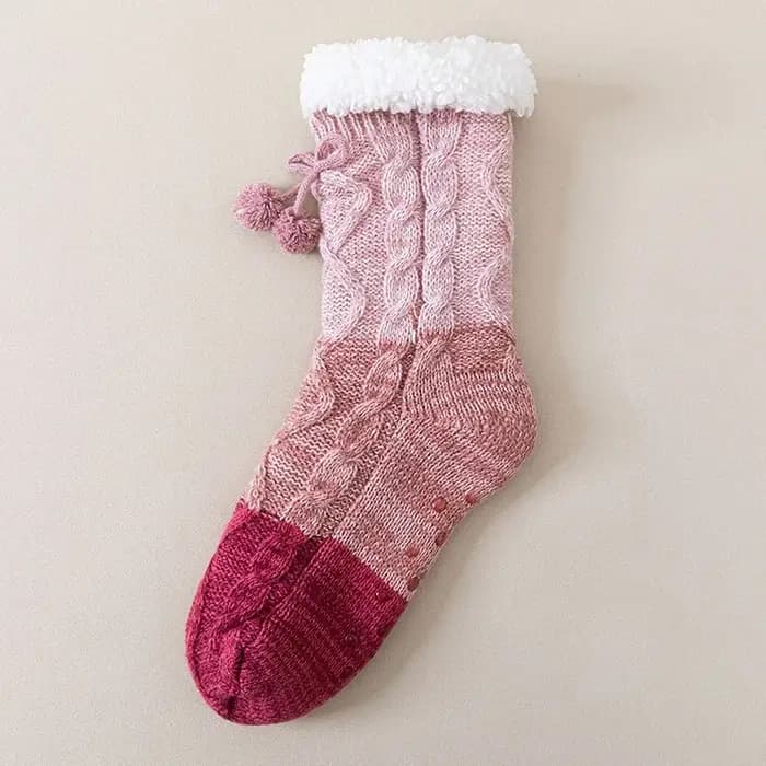 Chaussettes épaisses et chaudes en laine d'agneau
