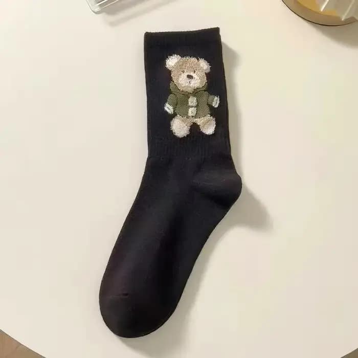 Femmes chaussettes coton imprimé Animal automne hiver dames chaussette Skarpetki Damskie Harajuku chaud mode ours