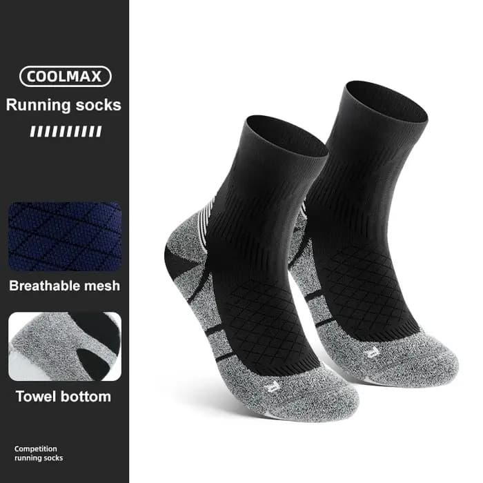 WRELS COOLMAX Chaussettes de compression respirantes pour sport