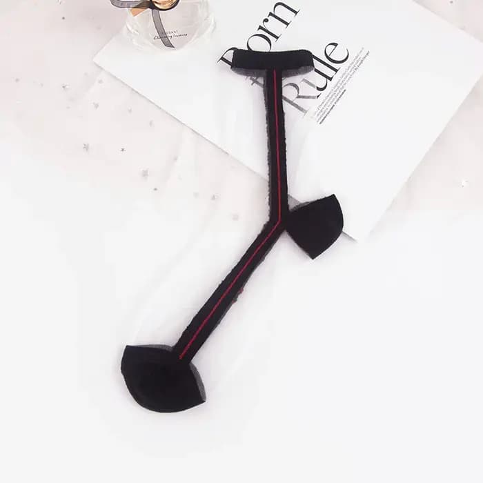 Femmes chaussettes mode maille transparente verre soie