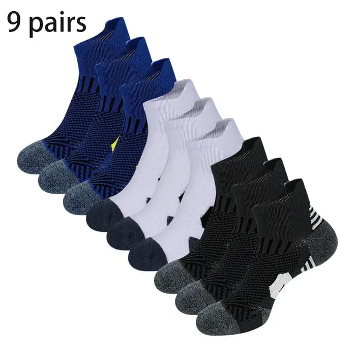 3/9 paires de chaussettes de sport antidérapantes pour hommes et femmes