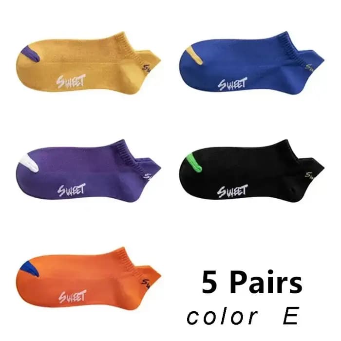 10/5 paires de chaussettes pour hommes printemps mince respirant cheville bateau chaussette homme été court sport couleur vive chaussette pour étudiants garçons mode