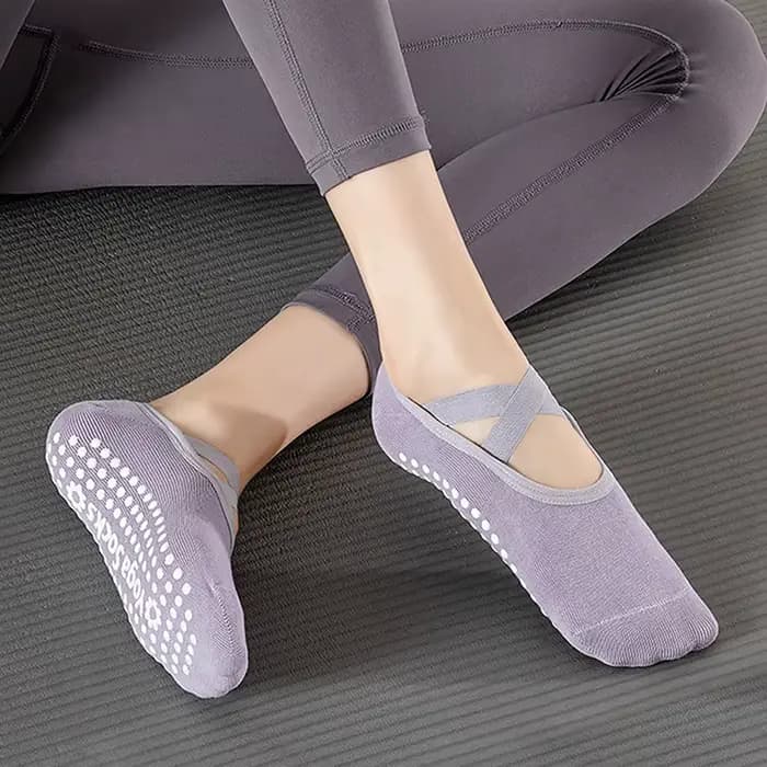 Chaussettes de yoga professionnelles antidérapantes pour femme