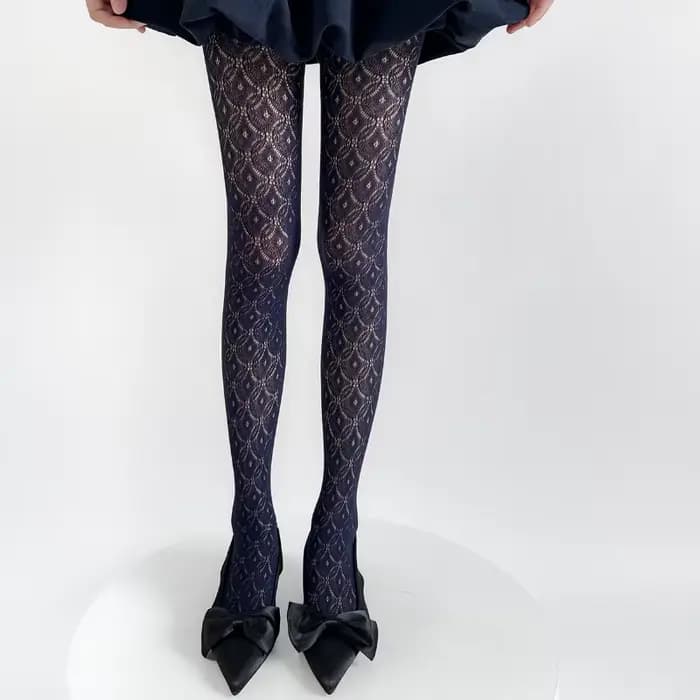 Maille résille bas collants évider dentelle Lingerie mince bas femmes collants femme bonneterie Sexy collants serré