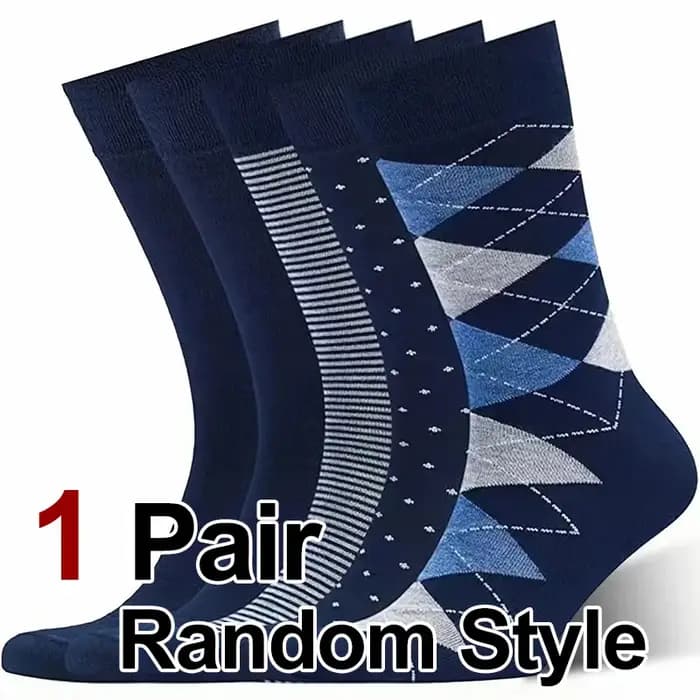 1/5 paires hommes diamant modèle affaires mi Tube chaussettes Anti odeur absorbant la sueur confortable respirant