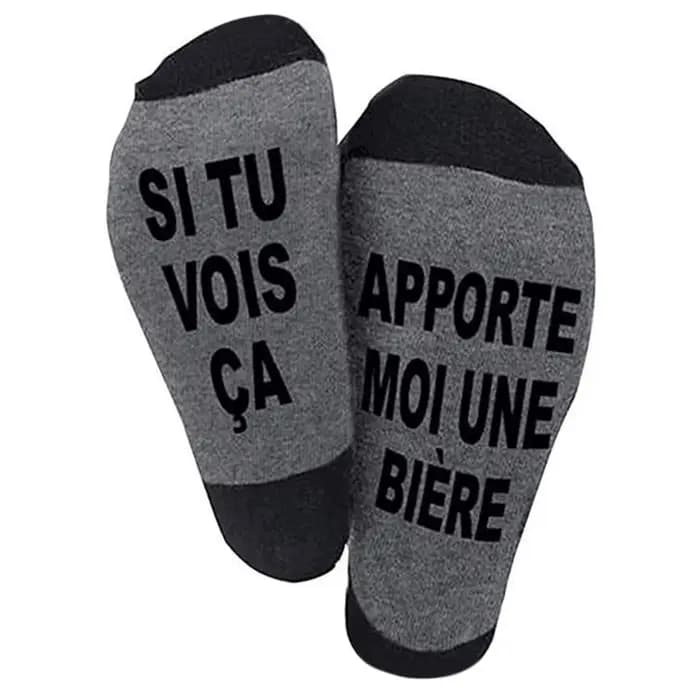 Chaussettes drôles avec dicton vous pouvez lire ceci