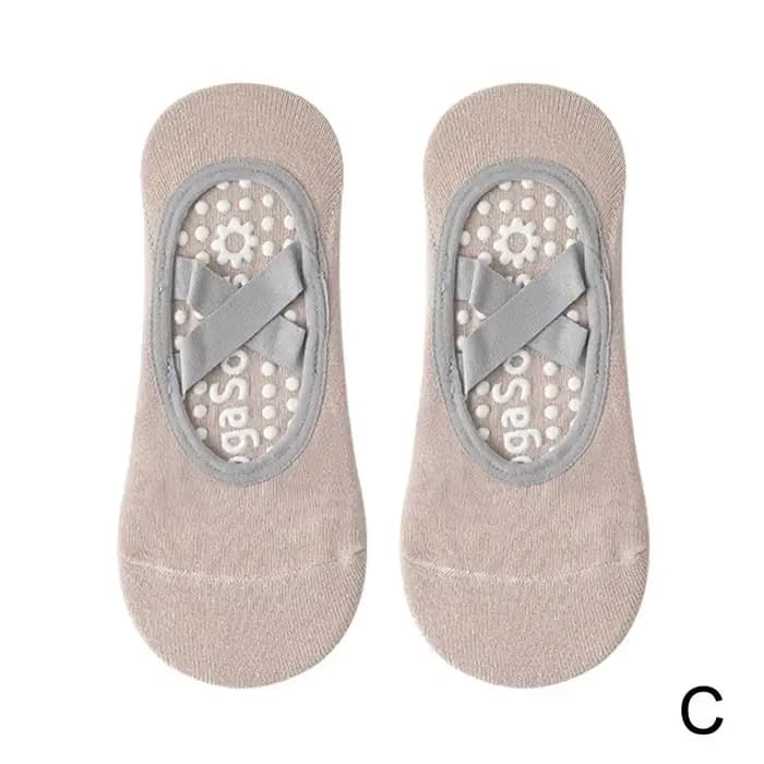 Chaussettes de yoga antidérapantes pour femmes – Chaussettes respirantes dos nu pour ballet, pilates, barre et danse, chaussettes de sport antidérapantes