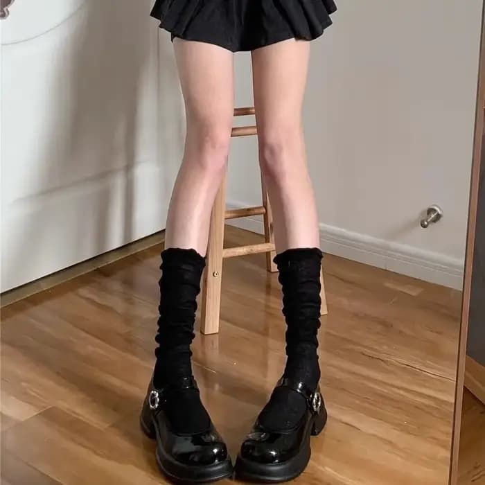 Chaussettes fines au genou Harajuku pour femmes