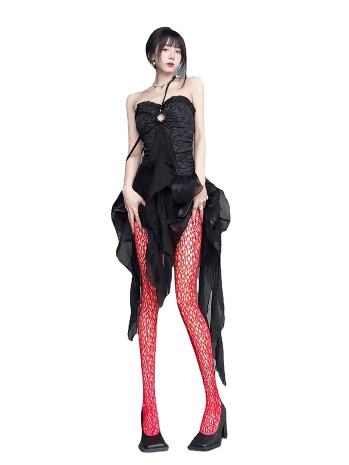 Collants en toile de sirène, collants pour jambes, ajouré, Sexy, noirs, populaires avec la même collection